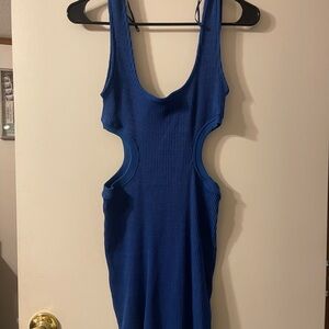 Zara Royal Blue Ribbed Dress